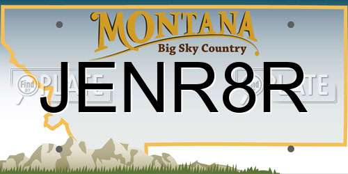 JENR8R Montana License Plate