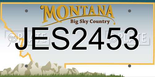JES2453 Montana License Plate