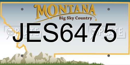 JES6475 Montana License Plate