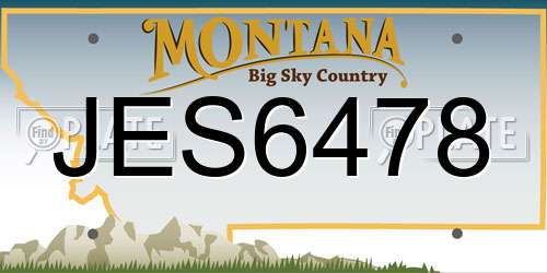 JES6478 Montana License Plate