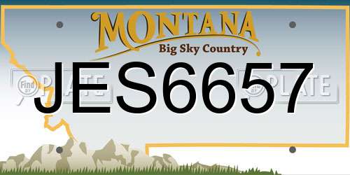 JES6657 Montana License Plate