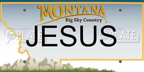 JESUS Montana License Plate