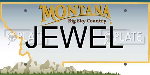 JEWEL Montana License Plate