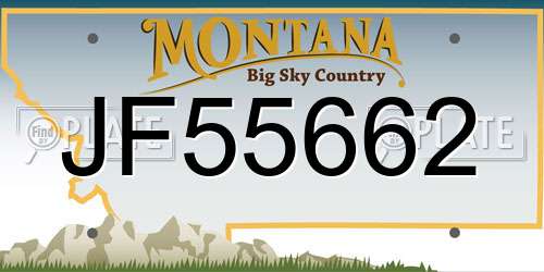 JF55662 Montana License Plate