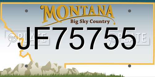 JF75755 Montana License Plate