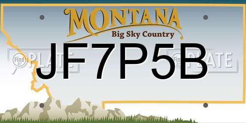 JF7P5B Montana License Plate