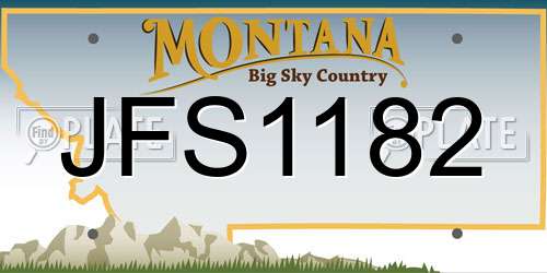 JFS1182 Montana License Plate