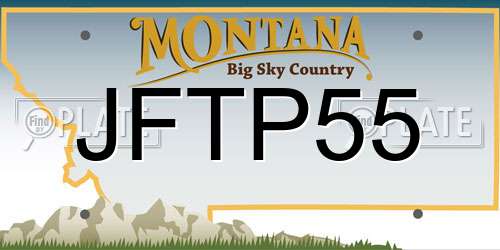 JFTP55 Montana License Plate