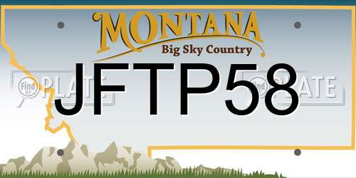 JFTP58 Montana License Plate