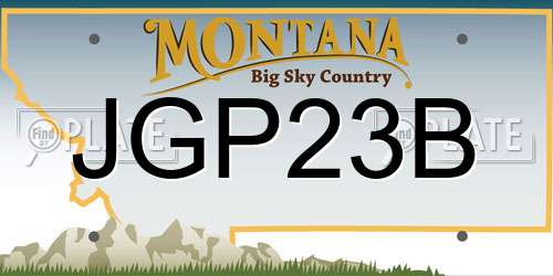 JGP23B Montana License Plate