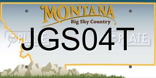 JGS04T Montana License Plate