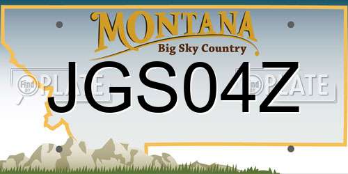 JGS04Z Montana License Plate