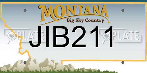 JIB211 Montana License Plate