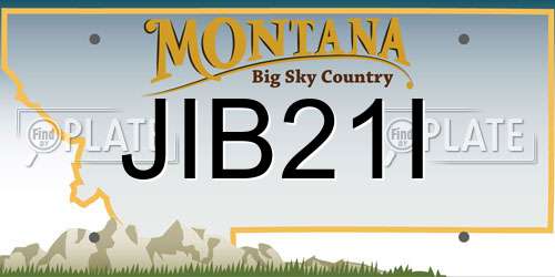 JIB21I Montana License Plate