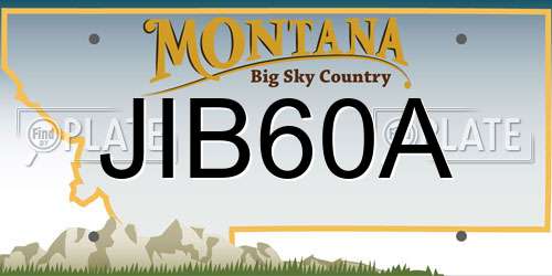 JIB60A Montana License Plate