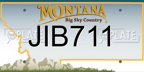 JIB711 Montana License Plate