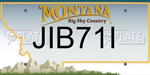 JIB71I Montana License Plate