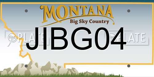 JIBG04 Montana License Plate