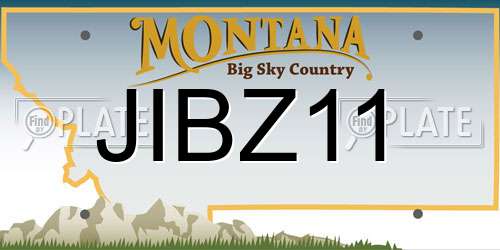 JIBZ11 Montana License Plate