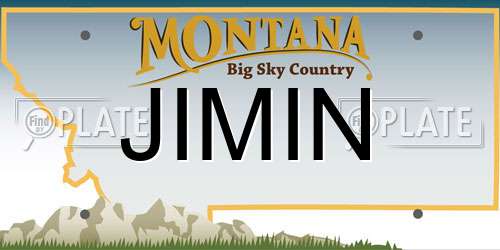 JIMIN Montana License Plate