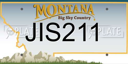 JIS211 Montana License Plate