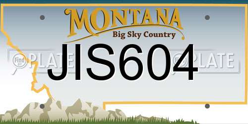 JIS604 Montana License Plate