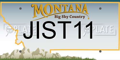 JIST11 Montana License Plate