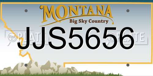 JJS5656 Montana License Plate
