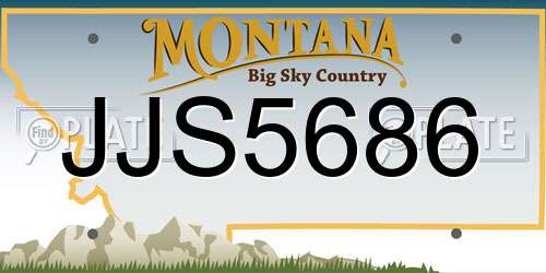 JJS5686 Montana License Plate