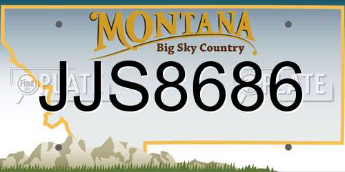 JJS8686 Montana License Plate