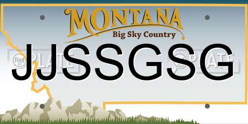JJSSGSG Montana License Plate
