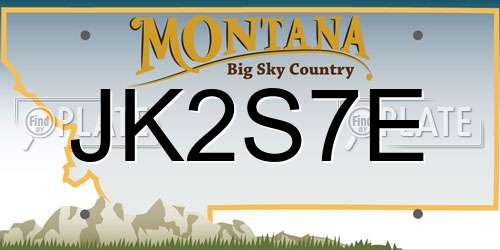 JK2S7E Montana License Plate