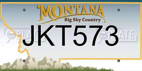JKT573 Montana License Plate