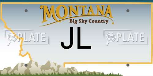 JL Montana License Plate