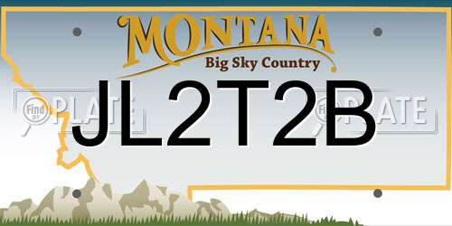 JL2T2B Montana License Plate