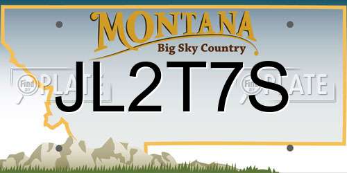 JL2T7S Montana License Plate