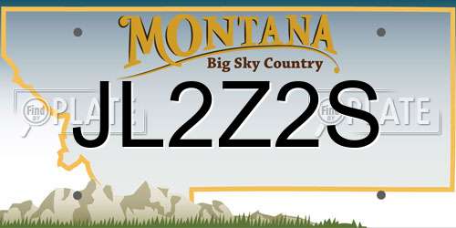 JL2Z2S Montana License Plate