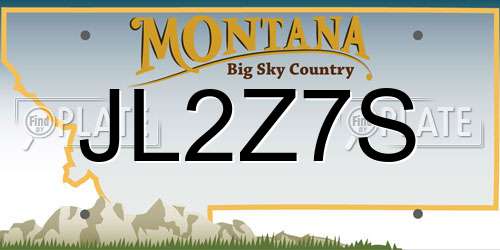 JL2Z7S Montana License Plate