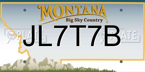 JL7T7B Montana License Plate