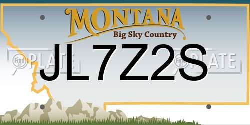 JL7Z2S Montana License Plate