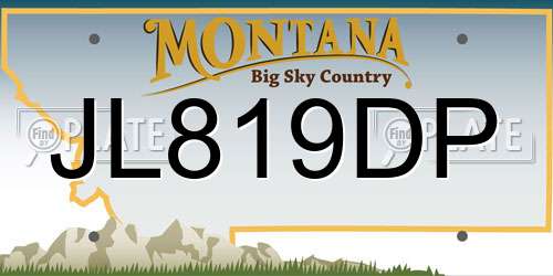 JL819DP Montana License Plate