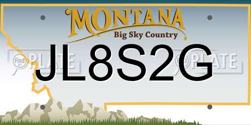 JL8S2G Montana License Plate