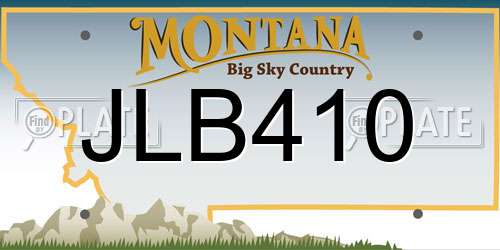 JLB410 Montana License Plate