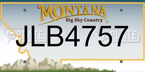 JLB4757 Montana License Plate