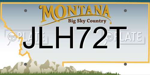 JLH72T Montana License Plate
