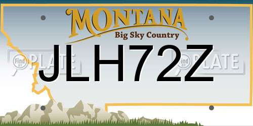 JLH72Z Montana License Plate