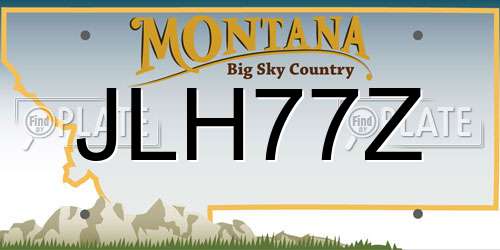 JLH77Z Montana License Plate