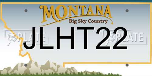 JLHT22 Montana License Plate