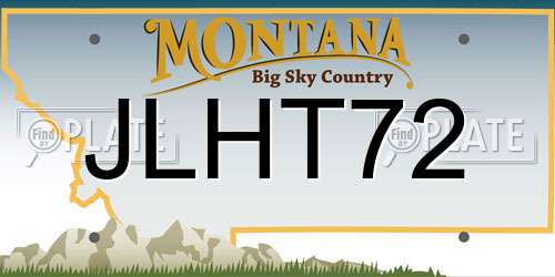 JLHT72 Montana License Plate