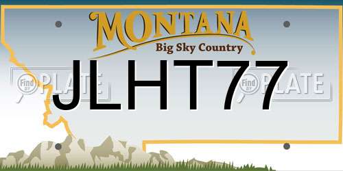 JLHT77 Montana License Plate
